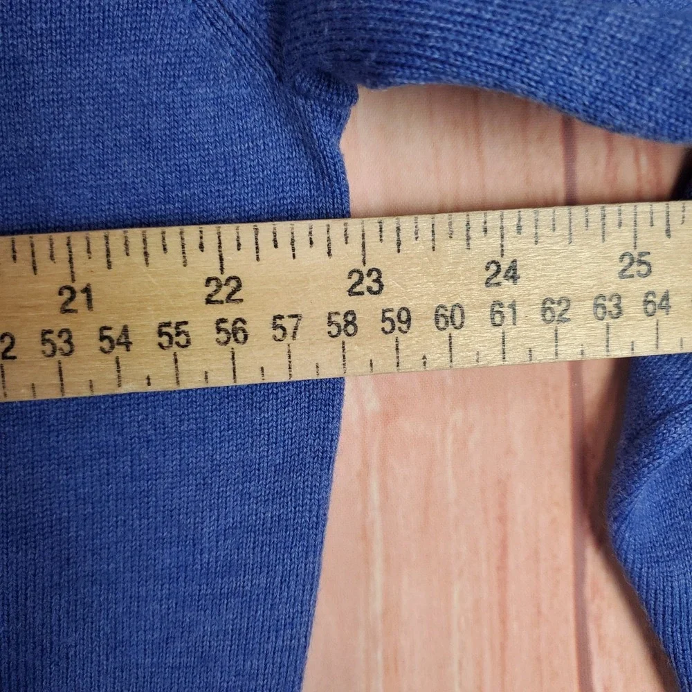 Peter‎ Millar Mens Sweater Large Blue 100% Merino Wool Long Sleeve Pullover